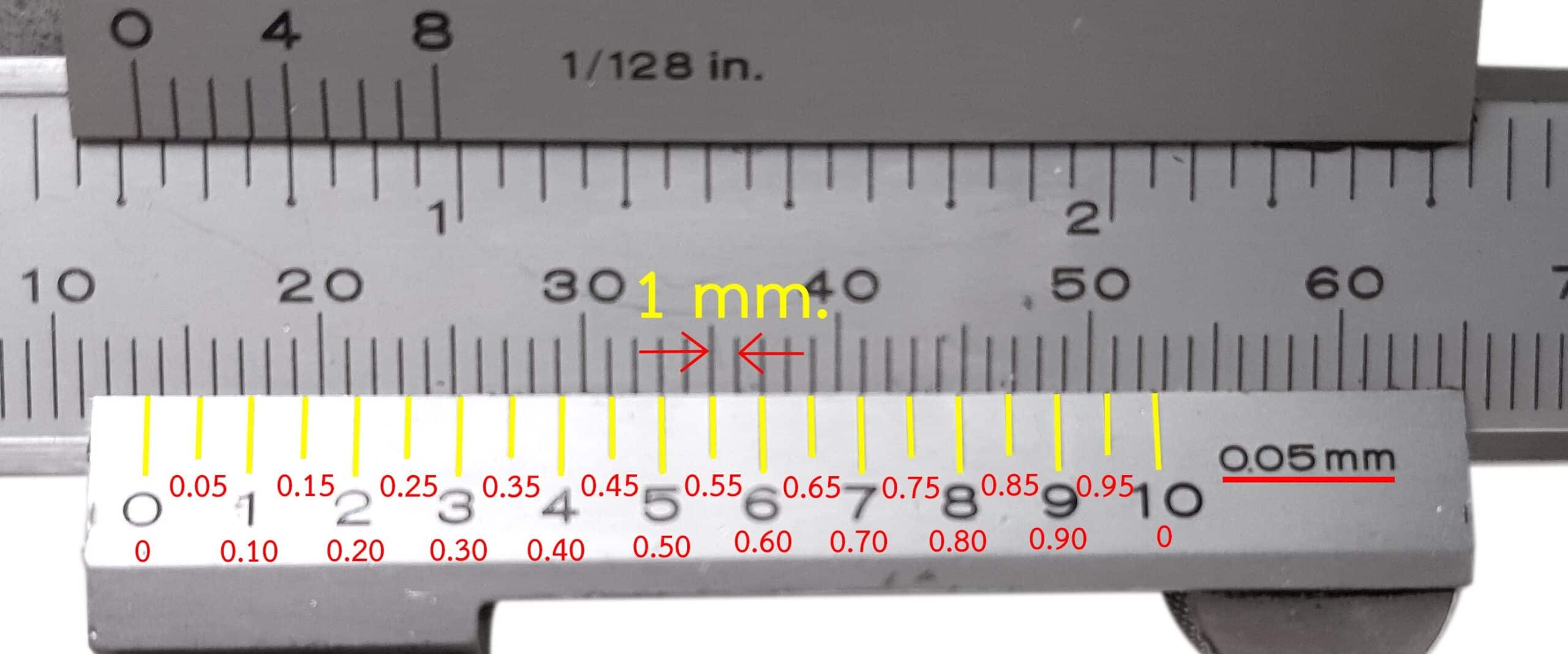 How to read metric vernier caliper